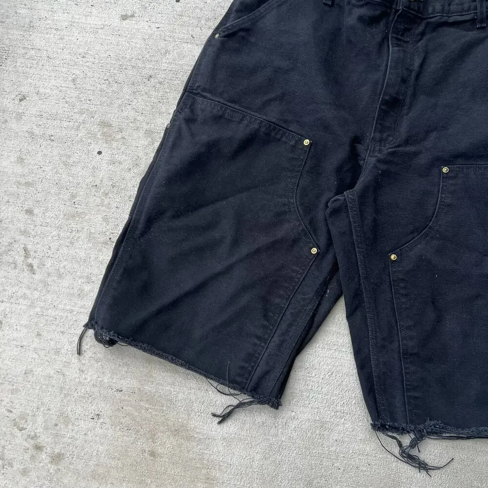 Carhartt black double knee work wear carpenter shorts